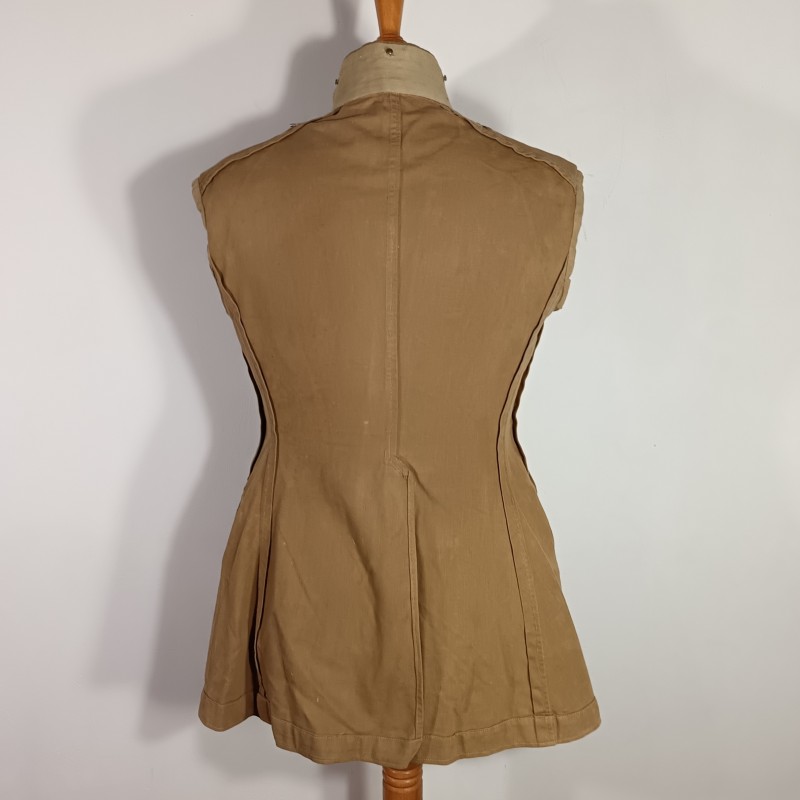 VAREUSE VESTE OFFICIER MODELE 1893 TROUPE COLONIALES ET LEGION COULEUR BEIGE SABLE TONKIN CHINE ANNAM